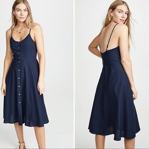 Rolla’s navy blue midsummer linen dress from shopbop